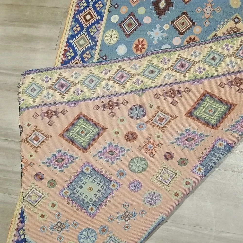 Multi Colored Geometric Textured Textile - Picture 7 of 16